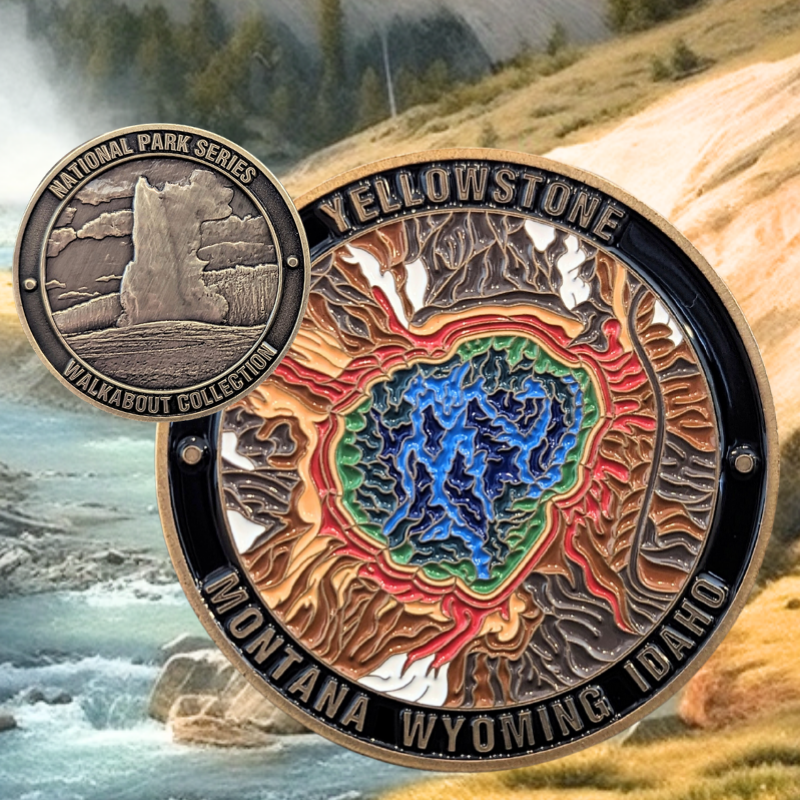 Walkabout Collection Idaho Yellowstone National Park Challenge Coin